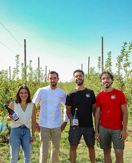 Déjeuner dans les vergers avec les Roselières restaurant gastronomique proche de Royan